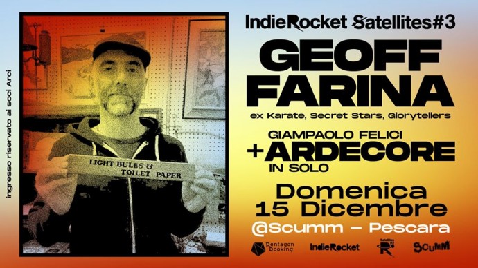 Geoff Farina + Ardecore a Pescara per IndieRocket Satellites
